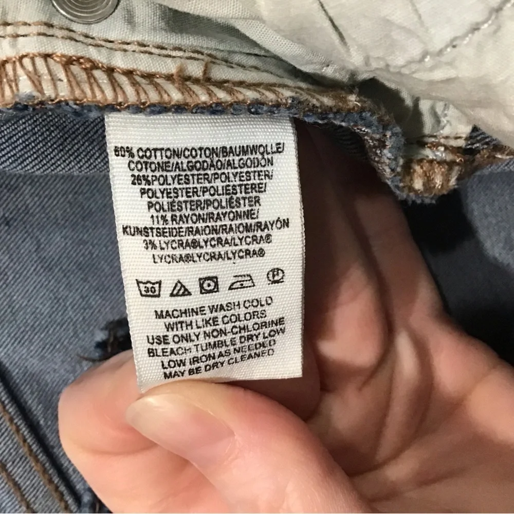 Free People Great Heights Frayed Skinny Jeans Women’s Size 27 Distressed Cropped